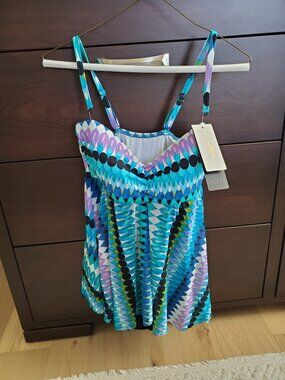 Stunning $158 NWT Gottex One Piece Bathing Suit ~ Size 12 ~ 6.99 shipping!